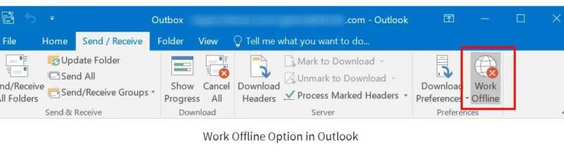 Sửa Lỗi Work Offline Trên Outlook